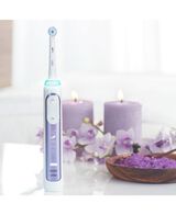 Genius 9000 Electric Toothbrush with 3 Replacement Heads & Smart Travel Case, Purple Orchid